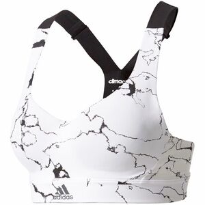 Adidas/Forever 21 Black and White Marble Sports Bra Elegant marble pattern
